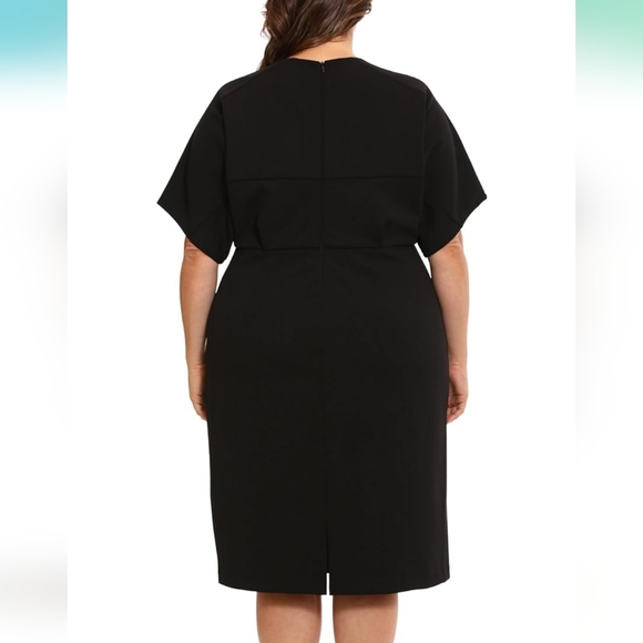 LONDON TIMES V-neck Midi Sheath Dress - Picture 5 of 6